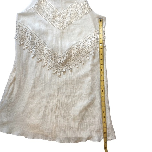 J Gee Dress M Ivory Rayon Blend Lined Sleeveless A Line Dress Lace‎ Feminine - Picture 14 of 16